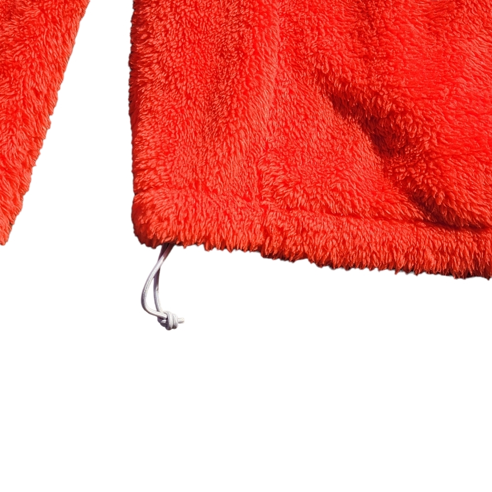 The North Face Vintage Fleece Bright Orange Red Fleece Zip Up Jacket Women's S - Picture 8 of 14